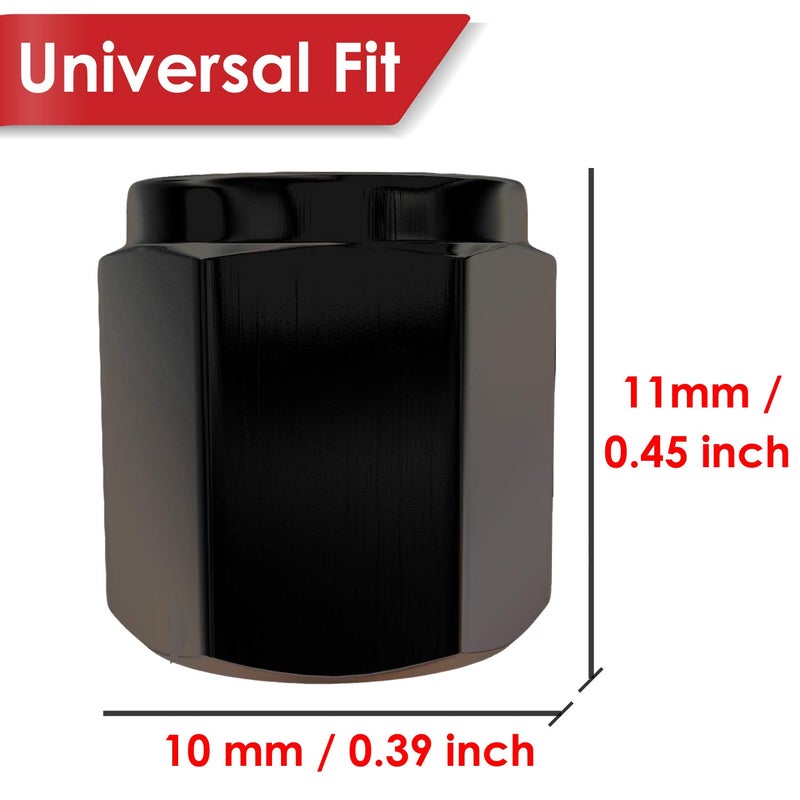 SAMIKIVA Aluminum Tire Valve Stem Caps, Metal with Rubber Ring, Dust Proof Cover Universal fit for Cars, SUVs, Bike and Bicycle, Trucks, Motorcycles Metal (12 Pack Black E Valve Caps) - Image 4